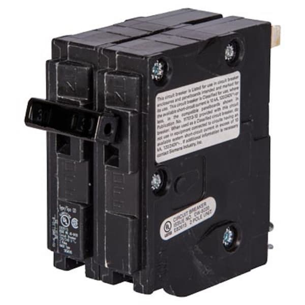 Siemens Circuit Breaker, QD Series, 20A, 2 Pole, 120/240V AC, 10kA at 120/240V AC D220 - main